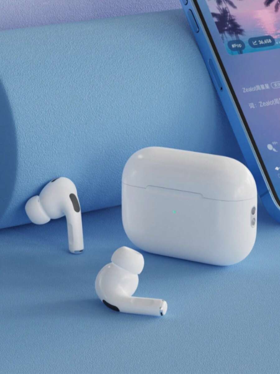 Auriculares inalámbricos Bluetooth - Compatibles con dispositivos Apple y Android, micrófono incorporado, resistentes al sudor, hasta 24 horas de tiempo de reproducción - Blanco - Ver 1