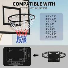Basketball Rim Replacement 18 Inch Steel Basketball Rim With Net, Easy To Install And Reliable Quality - A - View 4