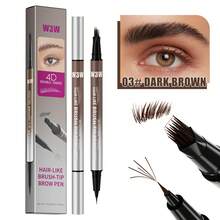 2-In-1 Eyebrow & Eyeliner Pencil, Natural Waterproof Sweat-Resistant Long-Lasting Buildable Brow Pencil With Brow Brush, For Women - 多色-單只 - 查看 12
