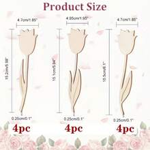 12 pièces de roses en bois de forme mixte, peinture et artisanat DIY, décoration murale en bois, idéal pour la peinture, l'artisanat, la décoration de printemps et de fête, cadeau pour la fête des mères, convient pour le mariage, l'anniversaire, la fête des mères, l'anniversaire, la maison, la fête, l'anniversaire et la décoration murale polyvalente pour les vacances - A - Voir 7