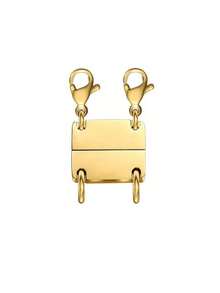 1pc 2-Layer/3-Layer Magnetic Gold/Silver Buckle, Magnetic Necklace Extension Connector Lobster Buckle Separator - Gold - View 7