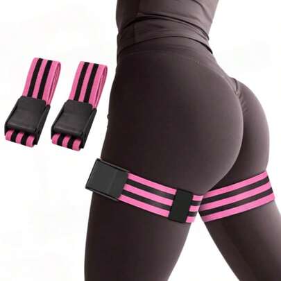 Adjustable BFR Training Strap For Glutes And Hips, Blood Flow Restriction Band For Women/Men, Occlusion Resistance Band For Glute, Squat, Thigh Exercises, Best Fabric For Glute, Squat, Thigh Resistance Training