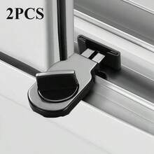 2pcs Heavy Duty Aluminum Alloy Sliding Window Limiter - Anti-Theft, Anti-Fall - Home Metal Window Hardware - A - View 3