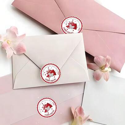 96pcs Cheerleader Stickers - Includes Megaphone & Pom Pom Pattern Cheerleading Decorative Stickers, Round Labels, Suitable For Team Uniforms, Spirit Week, Motivational Gifts, Paper Stickers, Universal Labels