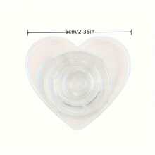 4/7个透明心形手机支架，带Logo设计，适用于移动设备 - 彩色 - 查看 2