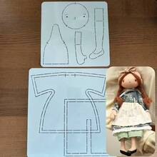 2张刺绣模板，适用于娃娃和毛绒玩具制作，25x25厘米可重复使用绘画模板，适用于娃娃制作、绘画、手工艺、毛绒玩具制作、家居装饰、生日/圣诞礼物 - 兼容画布、布料、纸张 - 易于清洁和存放，工艺工具，多种图案设计，节日礼物，创意模板，高品质模板，艺术工具，手工艺爱好者，工艺项目辅助工具，纺织艺术参考，娃娃绘画模板，节日主题图案，创意设计指南，易于清洁的表面 - 娃娃和玩偶製作模板 - 查看 10