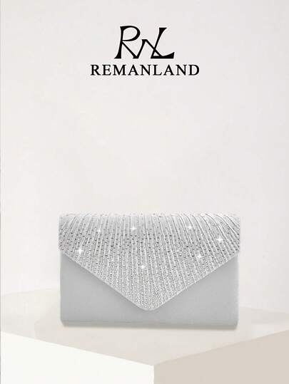 REMANLAND 这款奢华手拿包配有链条肩带，是新娘包和正式舞会手拿包的完美之选。非常适合派对、婚礼、舞会、晚宴和宴会，可与节日派对礼服、晚礼服、亮片礼服、毕业礼服和舞会配饰完美搭配，是女性必备的婚礼单品。