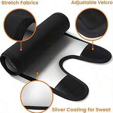 Universal Sauna Leg Sleeves, Left And Right Leg Compatible, Suitable For Yoga, Home Workout And Fitness, Adjustable Hook And Loop Leg Sleeves - Black - View 5