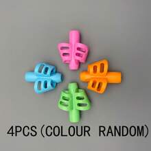 3pcs/4pcs/5pcs Silicone Finger Grip Pen Holder, Soft TPR Material, Writing Learning Tool, Children Learning Supplies, Children's Writing Tool, Easter, Easter Gift - Multicolor - View 14