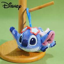 1pc Authentic Disney Stitch Plush Doll Pendant, Summer Beach Vacation Series Plush Doll Bag Charm, Cute Plush Doll Holiday Gift - Multicolor - View 6