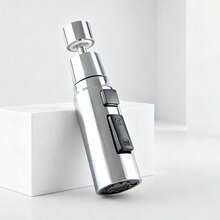 三合一防溅厨房浴室水龙头，360°旋转，三种出水模式，适用于厨房和淋浴间，银色和黑色可选。 - A - 查看 12