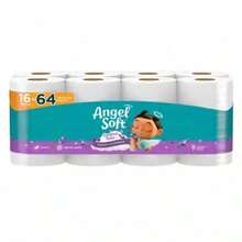 Angel Soft Toilet Paper, Pack-16/48 Mega Rolls,320 Sheets Per Roll, Soft And Strong Toilet Tissue - Toilet Paper, Tissue Paper, Roll, Paper Towels, Papel Toalla Para Cocina, Fuerza Regida, Cleaning Supplies, Buy One Get One Free, 2-Ply Durable Tissue, No Tears!Perfect For Everyday Use, For Bathrooms, Bathroom Tissue, Loo Roll, Personal Cleansing Paper, Home Essentials, Tissue, Paper Napkins, Fragrance-Free, Cloud-Like Softness, Skin-Friendly,Bulk Pack Value, Lint-Free, Plush Texture, 2-Ply Strength, Septic-Safee, Daily Personal Care, Morning Routine - 多色的 - 查看 3