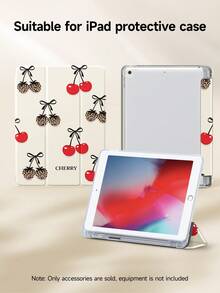 1pc Fashion Bowknot, Leopard, Cherry Pattern Flat Protective Case, Compatible With 10.2 Inch 2021/2020 10th/9th/8th Gen, (A16) 11 Inch 11th Generation 2025, Compatible With Samsung Galaxy Tab A8 10.5 Inch 2022, Tablet Protective Cover With Pencil Slot, Supports Auto Sleep/Wake - Multicolor - View 4