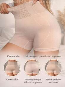 Women's Second Skin Safety Shorts Reduce Tummy Tummy And Shape Buttocks - Màu be - Xem 3