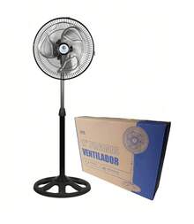 Ventilador de Pedestal de 65w, Modelo de 12 Pulgadas, Motor Oscilatorio, 950 R/M, 3 Niveles de Velocidad, Para Dormitorio, Oficina, Taller, Salón, Compacto y Silencioso - Negro - Ver 9