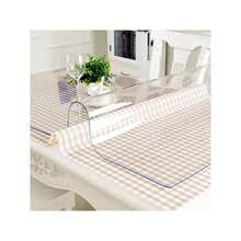1 tấm lót bàn bằng PVC trong suốt, chống thấm nước và chịu nhiệt, thích hợp cho bàn ăn, bàn học, bàn máy tính, bàn cà phê, tủ TV, độ dày 0.25mm. - trắng - Xem 3