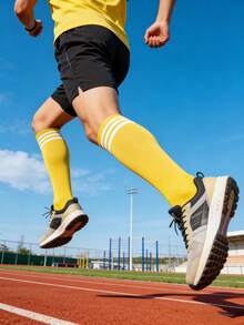 1/6 Pairs Women's Knee High Striped Socks, Thin Athletic Long Tube Socks For Soccer,Basketball, Cheerleading,Roller Skating,Team Uniforms & Daily Wear - Multicolor - View 2