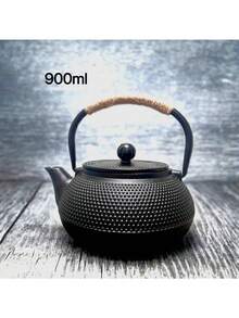 Cast Iron Teapot - Suitable For Stove, Fits Loose Leaf Tea And Tea Bags - Kitchen Supplies - Black - View 8