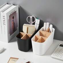 1个浴室收纳整理盒，牙刷牙膏架，化妆品护肤品收纳盒，多隔层大容量，居家宿舍必备 - 彩色 - 查看 4