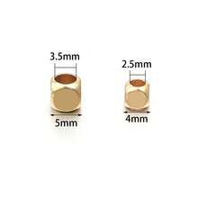 200pcs Gold & Silver Square Beads, Minimalist DIY Accessories - Square - View 6