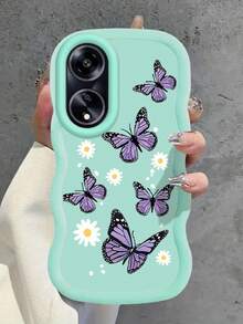 2026 Dernier étui de téléphone portable motif papillon coloré et marguerite pour A38, Galaxy S25, S24, S24 Plus/S24+, S24 Ultra, S24 FE, S20, S21, S22, S23, S22 Ultra, S22, S21 FE, S20 FE, A73 5G, A56 5G, A55 5G, A54 5G, A53 5G, A51, A50, A36, Honor 400/200, version internationale, pas la version domestique - Noir - Voir 6
