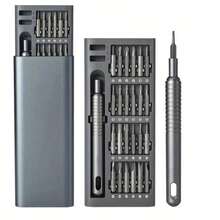 25合1玩具维修精密螺丝刀套装，多功能玩具拆卸维护工具，塑料螺丝刀玩具套装，不可充电 - 包含各种螺丝刀头 - 彩色 - 查看 7