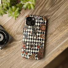 For IPhone 13 CASE.Retro Tattoo Print Phone Case, Magical Phone Cover, Vintage Design Case For IPhone, - 混合色1 - 查看 2