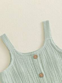 Baby Girls Tank Top Co-Ords - Green - View 6