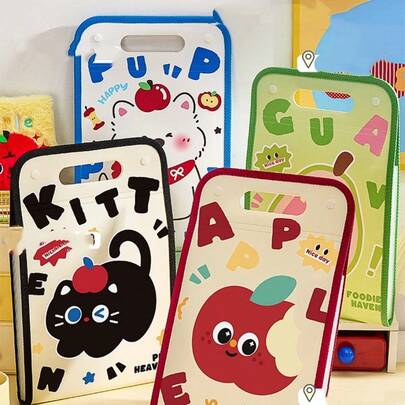 1pc Fashion Minimalist Design Document Folder, Student Test Paper Organizer, Learning Supplies File Organizer Bag, Accordion File Folder Unisex