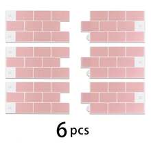 WoStick 6pcs Removable & Reusable 3D Self-Adhesive Tile Stickers, Suitable For Kitchen, Bathroom, Home Decor - Train Series - View 16