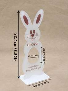 Personalized Holiday Candy Display Stand, Customizable Easter Bunny Egg Holder, Customizable Celebration Gift, Customizable Easter Decor, Fashionable Holiday Desktop Decor, Thoughtful Gift For Family And Friends, Home Decor, Easter Eggs, Whole Family - Style a - View 2