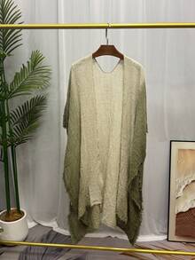 Floral Print Tassel Hem Open Front Kimono: Lightweight For Beach & Daily,Multi-Pack - PJ006 - View 2