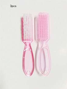 3/5/10/20支装透明灰色长柄指甲刷，塑料指甲清洁刷，美甲工具，用于清洁指甲、脚趾和手指 - 彩色 - 查看 13