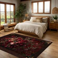 Gothic Floral Mandala Dark Area Rug, Boho Gothic Living Room Area Decor, 32*20inch /84*60inch,Perfect Choice For Gift ,Stylish And High-Quality Rugs, Perfect For  Decorations And GiftsHome Decor, The Best Choice For Gothic-Style Birthday Gifts - 彩色 - 查看 5