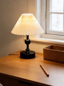 1件 USB供電暖光檯燈，現代Ins風復古創新氛圍極簡裝飾桌燈小夜燈，適用於臥室床頭燈、房間桌面裝飾 - 黑色 - 查看 10