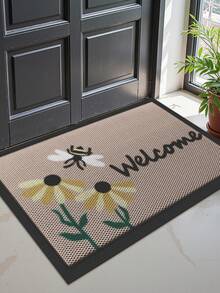 DAJIANG 1pc Thick PVC Rubber Non-Slip Doormat, Waterproof & Durable, Suitable For Indoor & Outdoor, Easy To Hand Wash & Clean, Applicable For Home And Commercial Spaces, Multiple Sizes Available - Multicolor - View 4