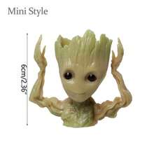 5cm Handmade Miniature Cartoon Groot Sculpture, Desktop Decor Craft, Home Office Display Ornament - M - View 16