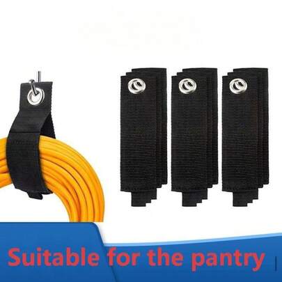 3 st. kraftiga kycklingögonremmar, kardborreband för upphängning, tråd- och rörorganisatör, kraftiga förvaringsremmar i vävband, upphängningsorganisatör för kontoret, lämplig för kontor, verkstad, skafferi, verktygsrum