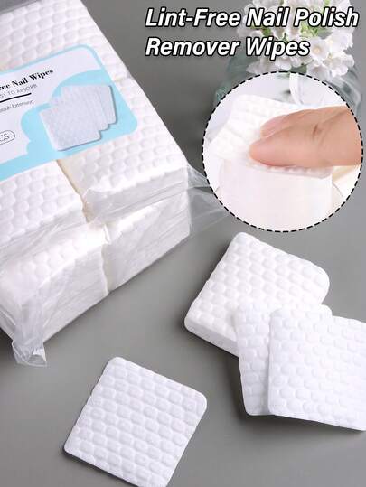 200/500pcs Pack Cleaning Nail Polish Remover Pads, Dead Skin Wipes And Pads, Suitable For Manicure And Pedicure – Absorbent Disposable Cleaning Tools, Suitable For Women'S Beauty Salon Use
