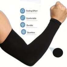 2pcs (1 Pair) Unisex Ice Silk Fiber Arm Sleeves, Breathable Elastic Quick-Dry Fabric, Ideal For Running, Fishing, Cycling And Other Sports In Summer - Multicolor - View 10