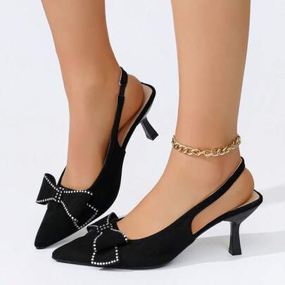 Sapatos de salto alto femininos, saltos altos versáteis e modernos, novos saltos altos com decoração de borboletas para a primavera/verão, sandálias de verão.