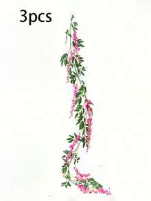 1条71英寸人造紫藤花藤，人造植物，人造花卉，带绿叶的仿真悬挂花环，适用于婚礼拱门、周年庆典、桌面装饰、中心摆件、拱门背景、新娘送礼会、生日派对、家居、花园、墙面装饰、母亲节装饰、拍照道具 - 彩色 - 查看 13