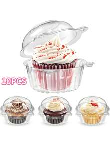 Single Cupcake Box - Individual Container Suitable For Holding Cupcakes, Muffins, Salads And Cheeses - Multicolor - View 12