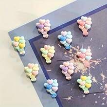 5pcs/10pcs/12pcs Hot Air Balloon Fridge Magnets, Creative Cute Magnetic Stickers For Home, Kitchen Decor, Refrigerator, Whiteboard, Storage Cabinet, Dishwasher, Durable Magnets, Decorative Magnets, Home Decor, Perfect Gift Choice - Multicolor - View 1