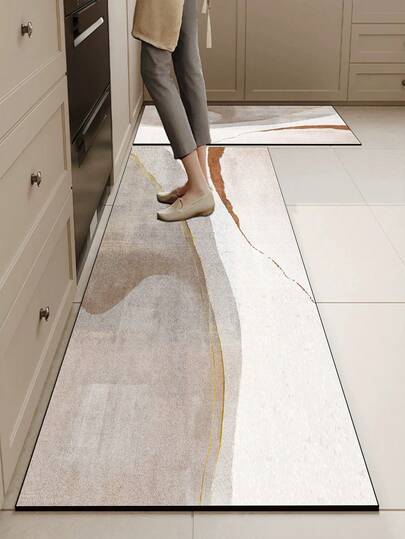 3,5 mm Kalınlığında Yumuşak Kauçuk Mutfak Paspası, Lüks Çizgisel Stil Emici Mutfak Kilimi, Mutfak Boyutuna Göre Özelleştirilebilir, Yüzey Kumaş Malzemesi, Orta Sünger Katman, Alt Kauçuk Katman, Mutfak Kilimi, Ev Dekorasyonu, Banyo Paspası, Giriş Paspası, Çamaşır Odası Paspası, Koridor Halısı, Oturma Odası Paspası vb. İçin Uygundur.