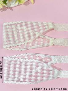 2条/套 女士刺绣蕾丝发带，时尚透气轻盈发饰，适合日常通勤、购物、旅行、摄影，是送给朋友的贴心礼物，也是夏季海滩发带的理想之选。 - 彩色 - 查看 3