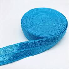 2 tamaños, 1 pulgada (25mm) Cinta elástica de satén plegable, Cinta de satén de spandex para el cabello, Accesorios para el cabello con encaje - Elige colores - Ver 33