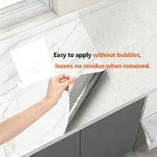 2026新款防水自粘大理石纹桌面贴纸，加厚保护膜，适用于翻新办公桌、餐桌、茶几和家具 - 1PC - 查看 9