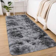 Sour Lemon Large Size Fluffy Rugs, Non-Slip Soft Shaggy Floor Carpet Mats & Rugs For Room Decor, Washable Nonslip Modern Area Rug, Modernstyle Antislip Decorative Carpets For Home Livingroom Bedroom Nursery, Big Rug, Large Rug, Home Decor - Nhuộm Tie-dye Xám đậm - Xem 15