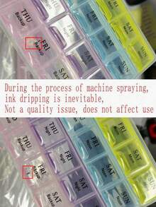 28天药盒，大容量4周药品储存容器，带防尘盖，适用于鱼油、维生素、保健品等。 - 彩色 - 查看 3